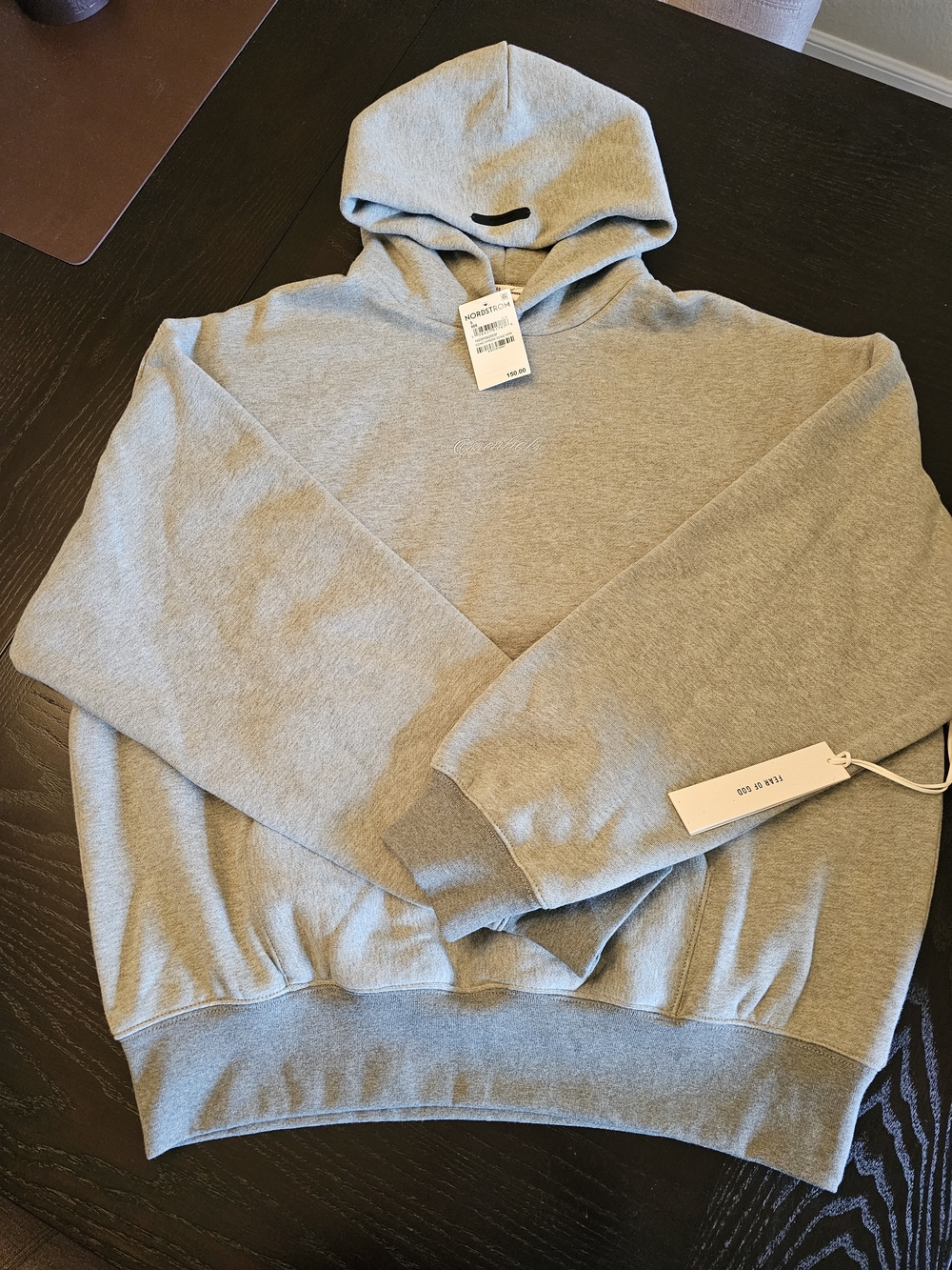 Fear of God Essentials Heather Gray Pullover Hoodie